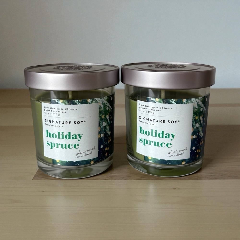 Illume 2 Holliday Spruce Candles 4.1 Fl oz Each NEW